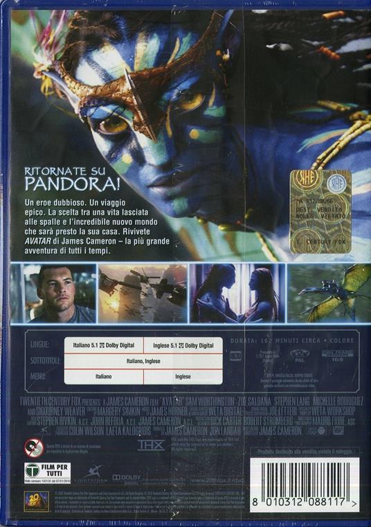 Avatar di James Cameron - DVD - 2