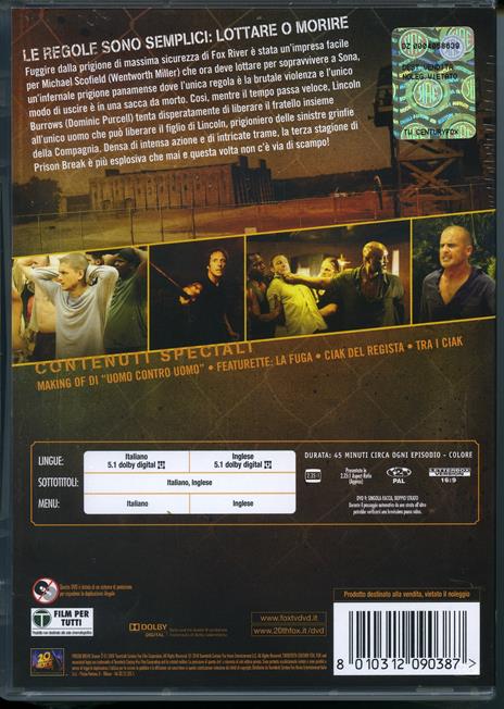 Prison Break. Stagione 3. Serie TV ita (4 DVD) - DVD - 2