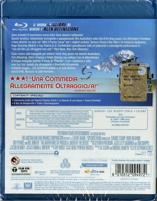 Priscilla. La regina del deserto di Stephan Elliott - Blu-ray - 2