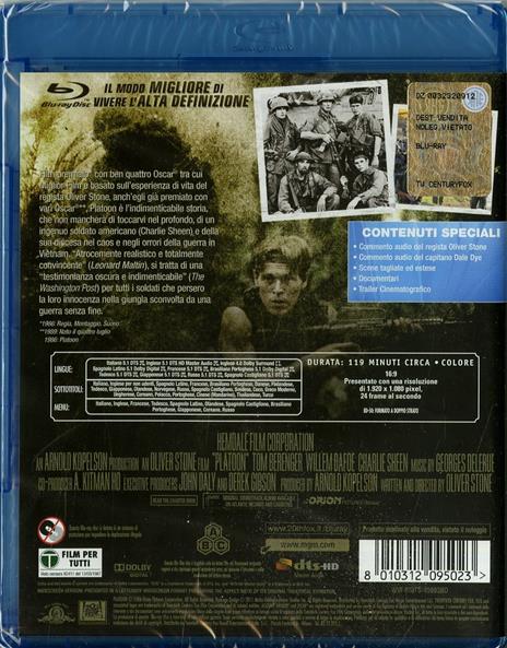 Platoon<span>.</span> Special Edition 25° anniversario di Oliver Stone - Blu-ray - 2