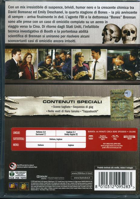 Bones. Stagione 4 (7 DVD) di Ian Toynton,Steven DePaul,Jeff Woolnough,Jeannot Szwarc - DVD - 2
