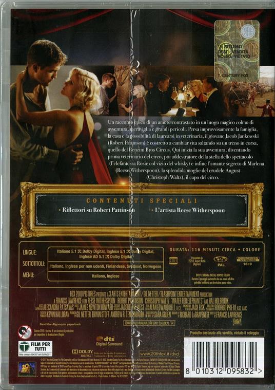 Come l'acqua per gli elefanti di Francis Lawrence - DVD - 2