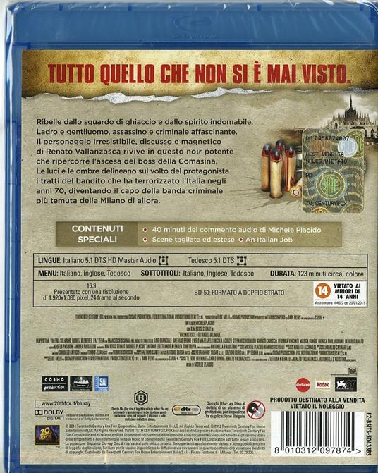 Vallanzasca. Gli angeli del male di Michele Placido - Blu-ray - 2