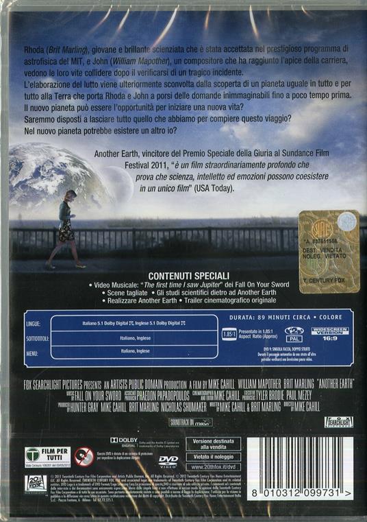 Another Earth di Mike Cahill - DVD - 2