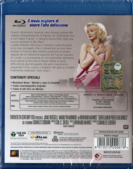 Gli uomini preferiscono le bionde di Howard Hawks - Blu-ray - 2