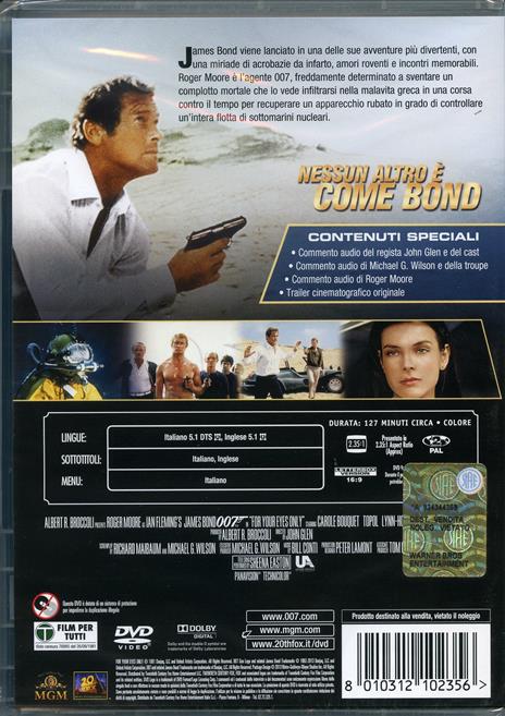 Agente 007. Solo per i tuoi occhi di John Glen - DVD - 2