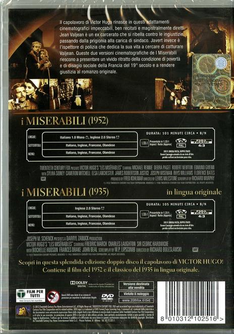 I miserabili (2 DVD) di Richard Boleslawski,Lewis Milestone - 2