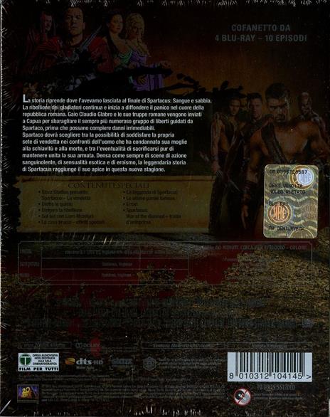 Spartacus. La vendetta. Stagione 2 (4 Blu-ray) di Michael Hurst,Jesse Warn,Brendan Maher,Mark Beesley - Blu-ray - 2