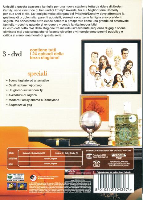 Modern Family. Stagione 3 (3 DVD) di Jason Winer,Michael Spiller,Chris Koch - DVD - 2