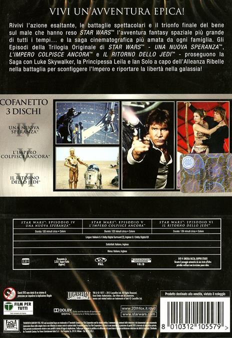 Star Wars. Original Trilogy (3 DVD) di Irvin Kershner,George Lucas,Richard Marquand - 2