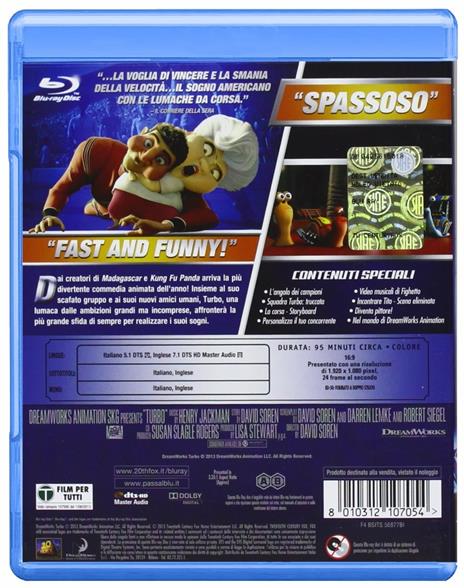 Turbo (DVD + Blu-ray) di David Soren - 2