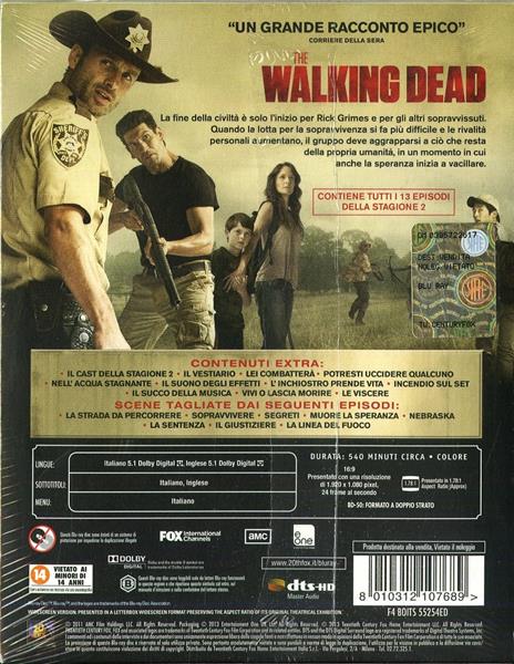 The Walking Dead. Stagione 2. Serie TV ita (4 Blu-ray) di Ernest R. Dickerson,Guy Ferland,Bill Gierhart,David Boyd - Blu-ray - 2