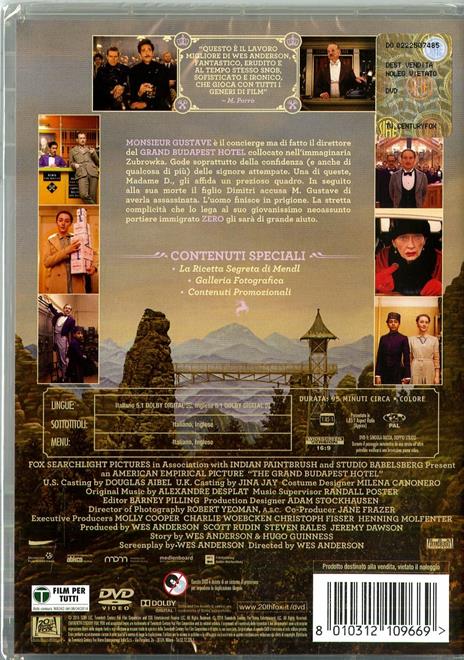 Grand Budapest Hotel (DVD) di Wes Anderson - DVD - 2