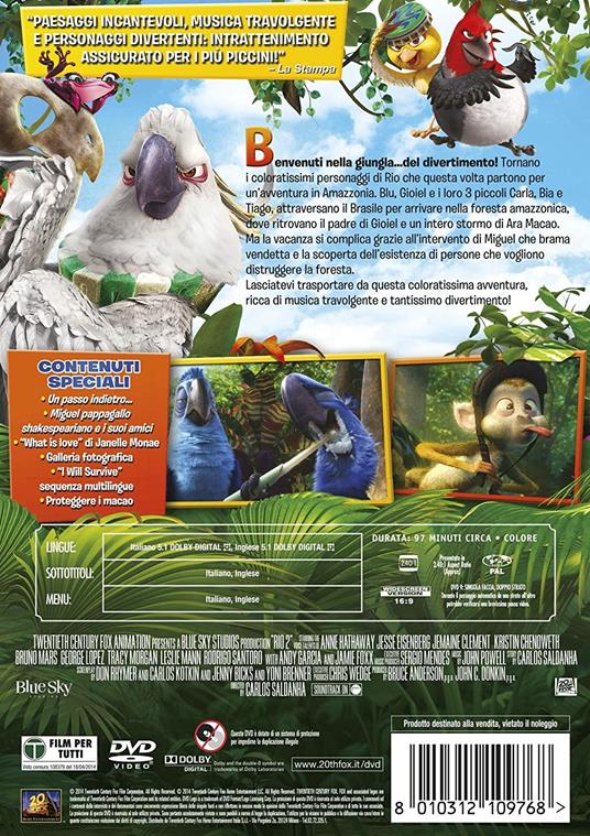 Rio 2. Missione Amazzonia di Carlos Saldanha - DVD - 2