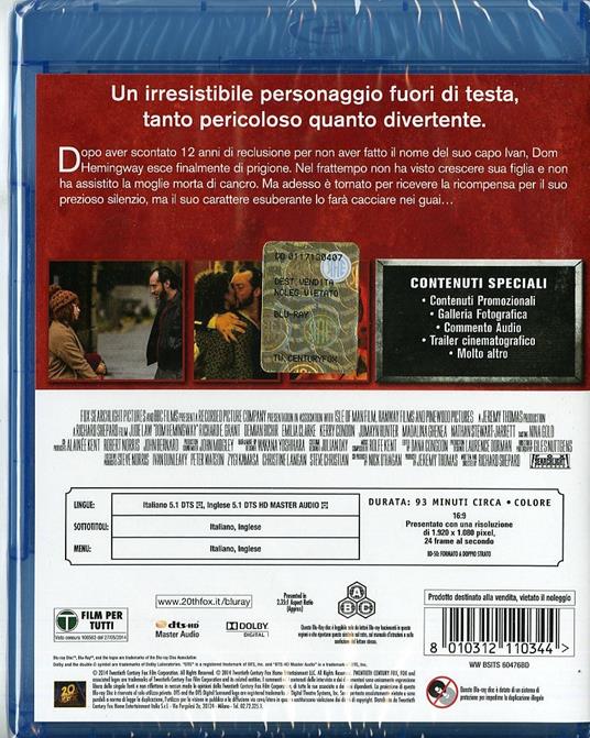 Dom Hemingway di Richard Shepard - Blu-ray - 2