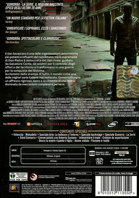 Gomorra. La serie. Stagione 1 (4 DVD) di Stefano Sollima,Francesca Comencini,Claudio Cupellini - DVD - 2