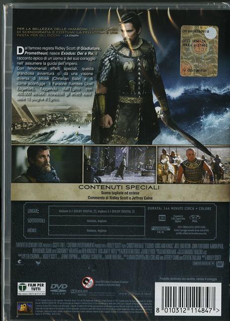 Exodus. Dei e Re di Ridley Scott - DVD - 2