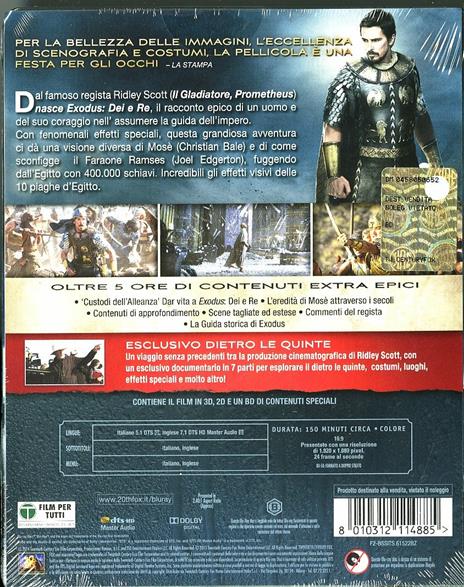 Exodus. Dei e Re 3D. Limited Edition (Blu-ray + Blu-ray 3D) di Ridley Scott - 3