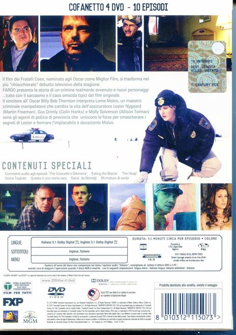 Fargo. Stagione Fargo. Stagione 1. Serie TV ita (4 DVD) di Randall Einhorn,Adam Bernstein,Colin Bucksey - DVD - 2