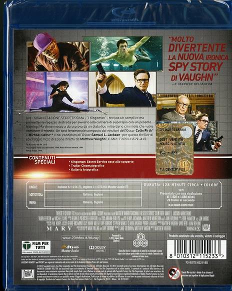 Kingsman: Secret Service di Matthew Vaughn - Blu-ray - 2