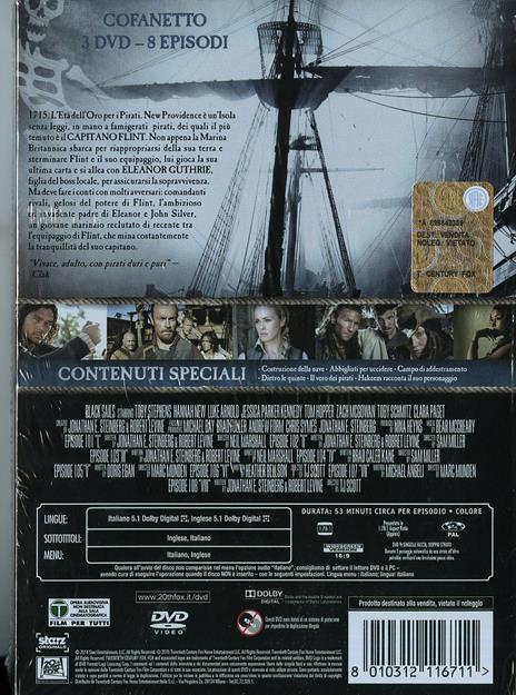Black Sails. Stagione 1 (3 DVD) di Neil Marshall,Sam Miller,Marc Munden - DVD - 2