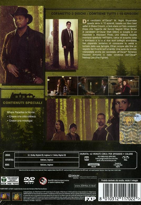 Wayward Pines. Stagione 1. Serie TV ita (3 DVD) di Zal Batmanglij,Tim Hunter,Nimród Antal - DVD - 2