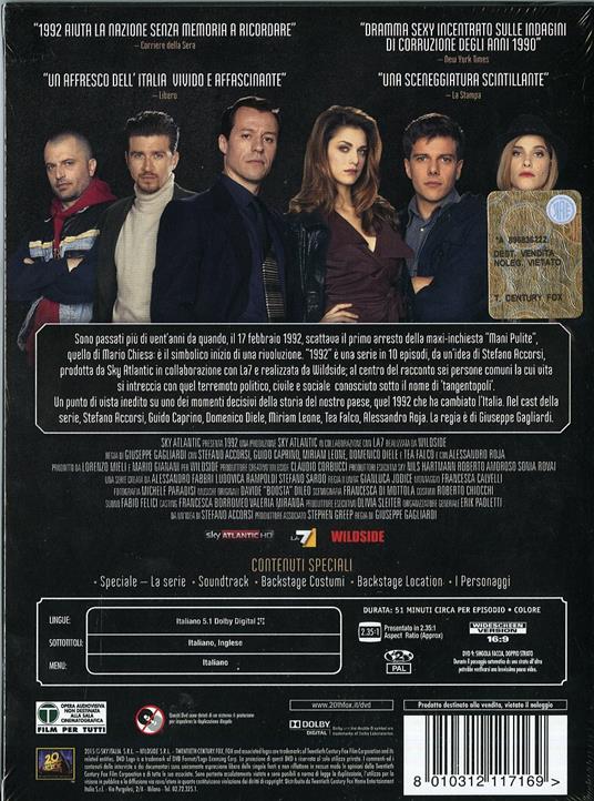 1992-1993-1994. Collezione completa. Serie TV ita (9 DVD) - DVD - Film di  Giuseppe Gagliardi , Claudio Noce Drammatico