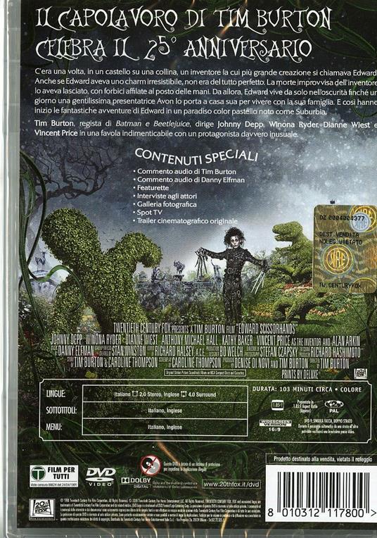 Edward mani di forbice di Tim Burton - DVD - 2