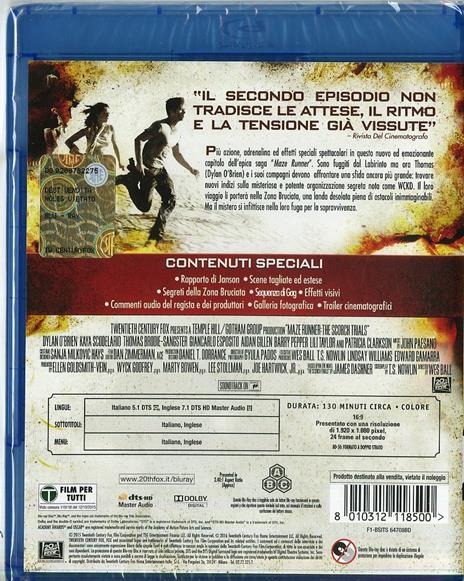 Maze Runner. La fuga di Wes Ball - Blu-ray - 2