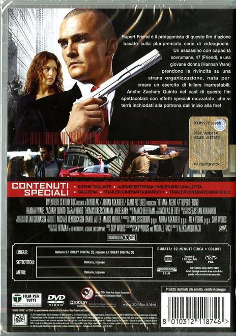Hitman. Agent 47 di Aleksander Bach - DVD - 2
