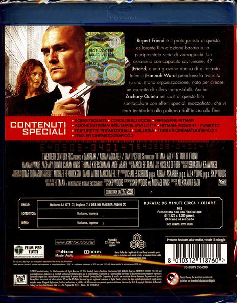 Hitman. Agent 47 di Aleksander Bach - Blu-ray - 2