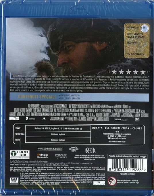 Revenant. Redivivo di Alejandro González Iñárritu - Blu-ray - 2