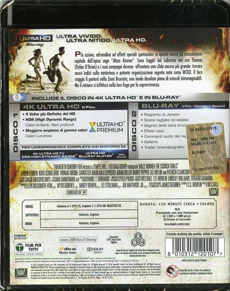 Maze Runner. La fuga (Blu-ray + Blu-ray 4K Ultra HD) di Wes Ball - 3
