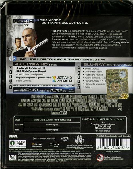 Hitman. Agent 47 (Blu-ray + Blu-ray 4K Ultra HD) di Aleksander Bach - 3