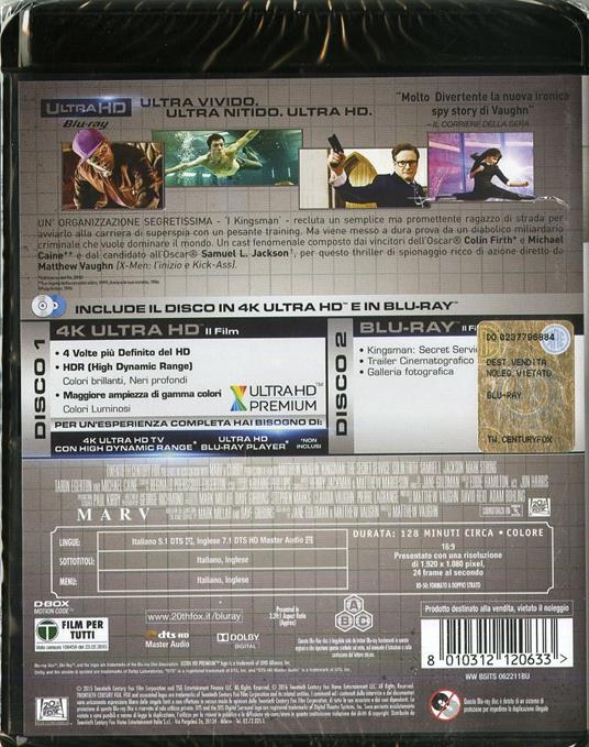 Kingsman: Secret Service (Blu-ray + Blu-ray 4K Ultra HD) di Matthew Vaughn - 3