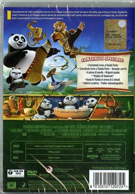 Kung Fu Panda 3<span>.</span> Edizione Extra Large di Jennifer Yuh Nelson,Alessandro Carloni - DVD - 2
