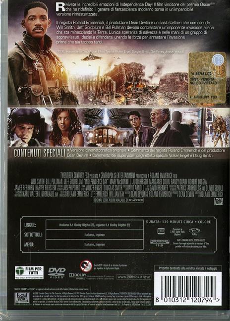 Independence Day di Roland Emmerich - DVD - 2