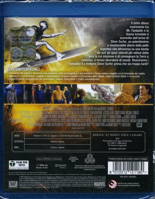 I Fantastici 4 e Silver Surfer di Tim Story - Blu-ray - 2