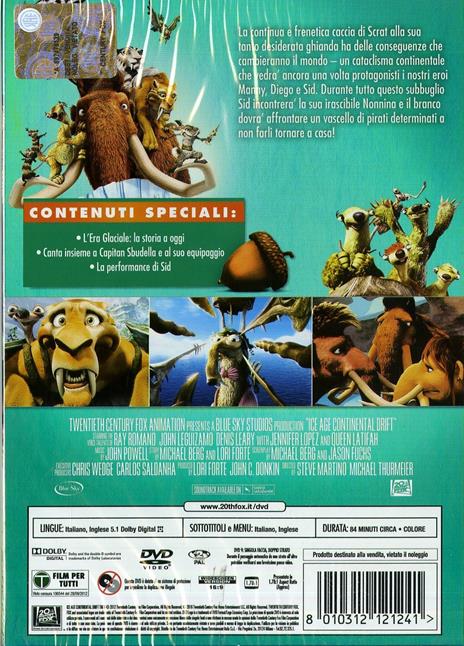 L' era glaciale 4. Continenti alla deriva di Mike Thurmeier,Steve Martino - DVD - 2