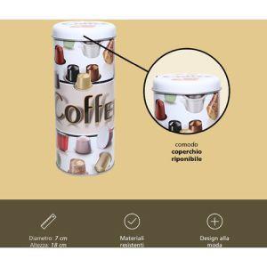 decorazione Londra Promobo Scatola per conservare il caffè in metallo con coperchio a clip 