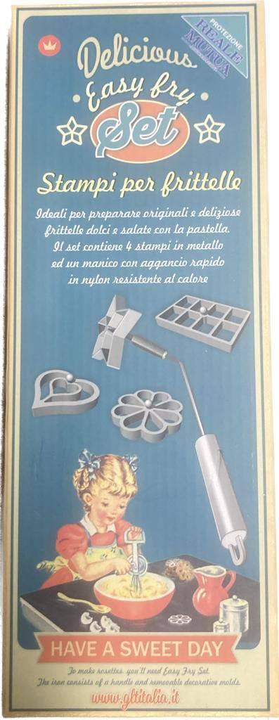 Quisquilie, Set di 4 Stampi per Frittelle, in Alluminio Pressofuso qualità extra