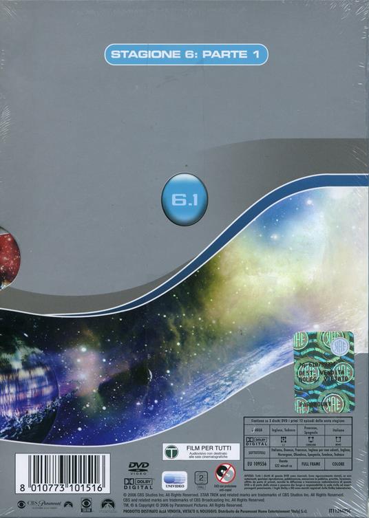 Star Trek. The Next Generation. Stagione 6. Parte 1 (3 DVD) - DVD - 2