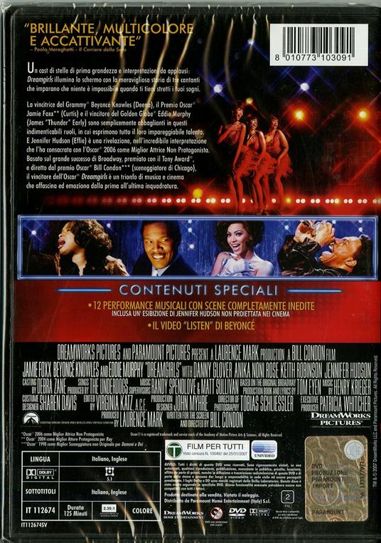 Dreamgirls di Bill Condon - DVD - 2