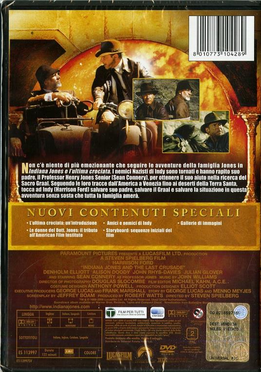Indiana Jones e l'ultima crociata di Steven Spielberg - DVD - 3