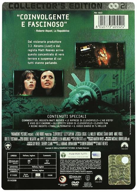Cloverfield (2 DVD)<span>.</span> Collector's Edition di Matt Reeves - DVD - 2