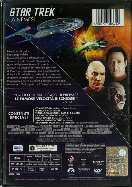 Star Trek. La nemesi di Stuart Baird - DVD - 2