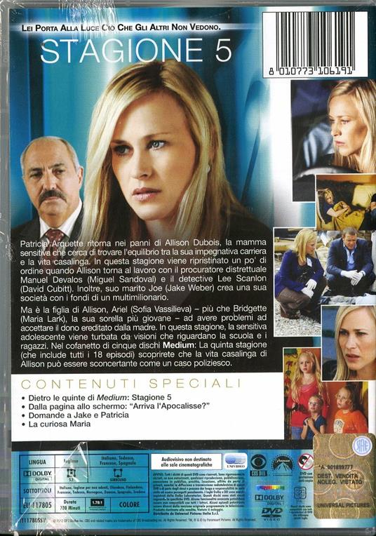 Medium. Stagione 5 (Serie TV ita) (5 DVD) - DVD - 2