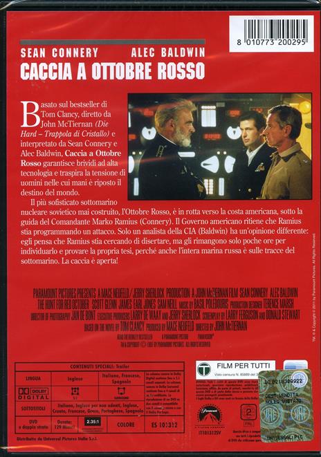 Caccia a Ottobre Rosso di John McTiernan - DVD - 3