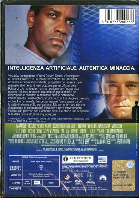 Virtuality di Brett Leonard - DVD - 2