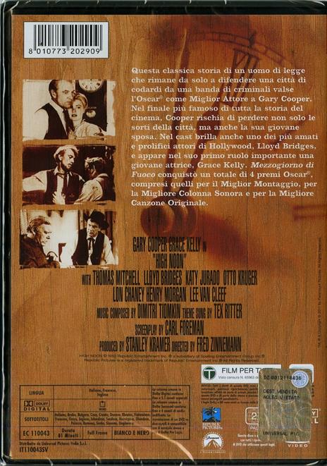 Mezzogiorno di fuoco di Fred Zinnemann - DVD - 2